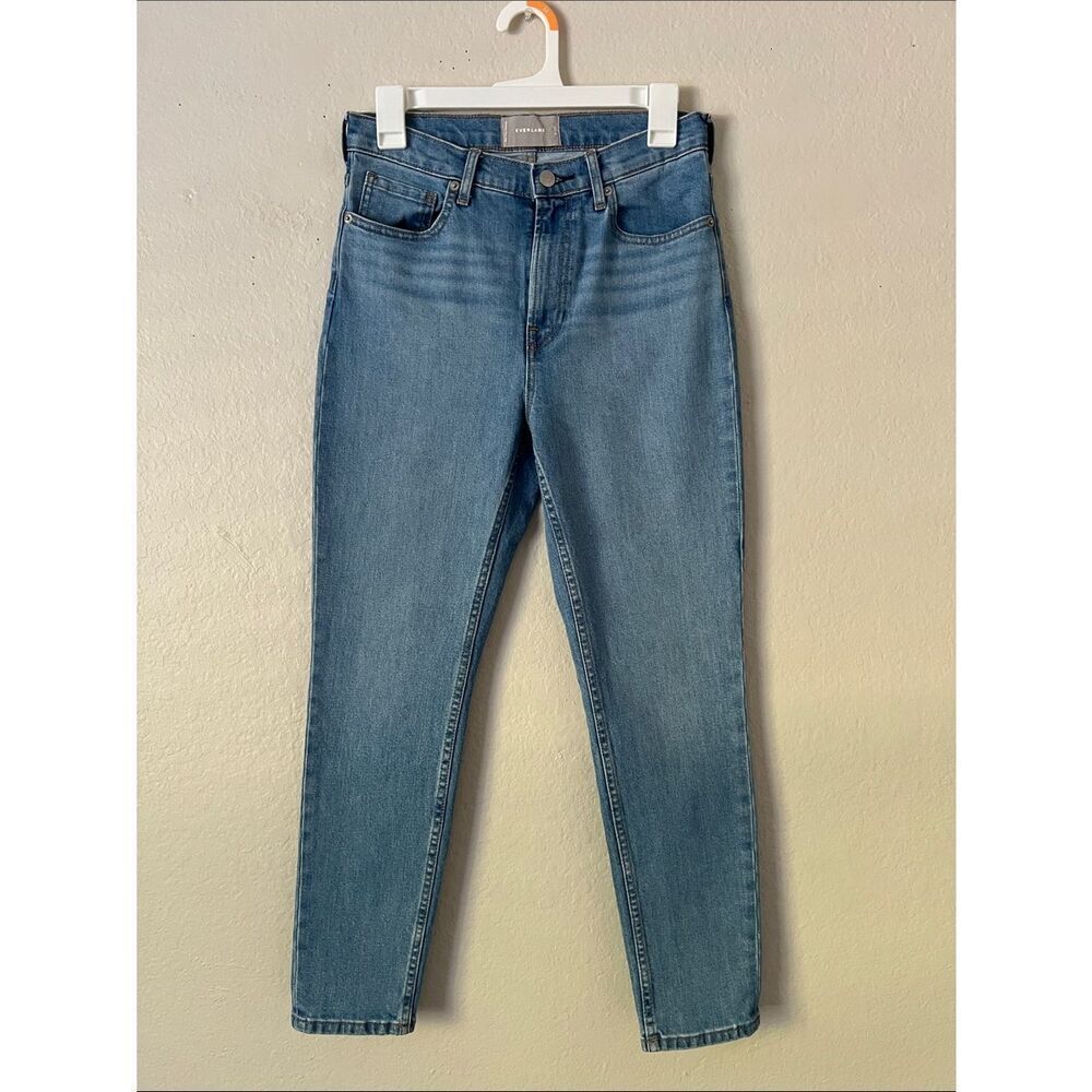 Like New! Everlane High-Rise Skinny Jeans in Light Blue Denim Size 28 Ankle
